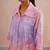 Pink purple ombre mul chanderi co ord set