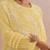 Yellow embroidered mul chanderi kurta set