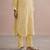 Yellow embroidered mul chanderi kurta set