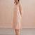 Pastel peach embroidered mul chanderi kurta set