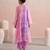 Lavender ombre embroidered mul chanderi kurta and pant