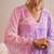 Lavender ombre embroidered mul chanderi kurta and pant