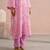 Lavender ombre embroidered mul chanderi kurta and pant