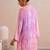 Lavender ombre embroidered mul chanderi kurta and pant
