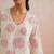 Off white pink embroidered mul chanderi kurta and pant