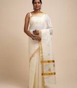 Zari cotton kasavu saree