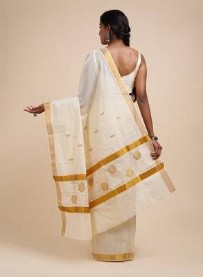 Zari cotton kasavu saree 3