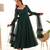 embroidery georgette flared anarkali pant and dupatta set