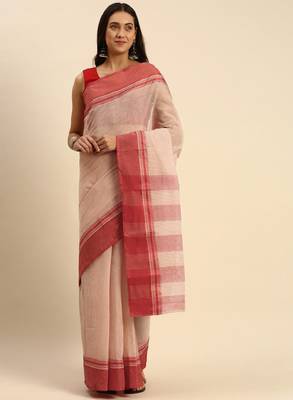 Woven design pure cotton bengal taant saree 2