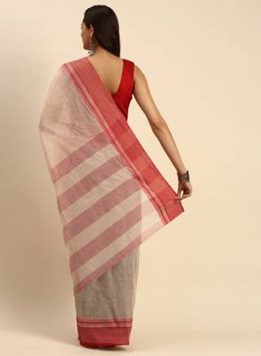 Woven design pure cotton bengal taant saree 3