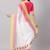 Striped printed pure cotton saree with tassels