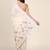 Cream-coloured embroidered linen blend saree