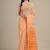 Off white & orange woven design jute silk jamdani saree