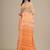 Off white & orange woven design jute silk jamdani saree