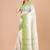 Off white & green ethnic motifs pure cotton jamdani saree