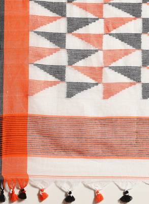 Handloom pure linen jamdani saree 4