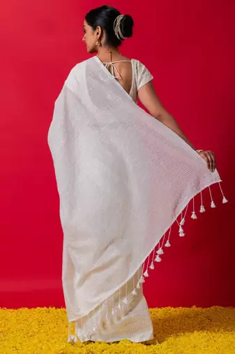 Striped pure cotton saree