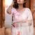 Floral embroidered organza saree
