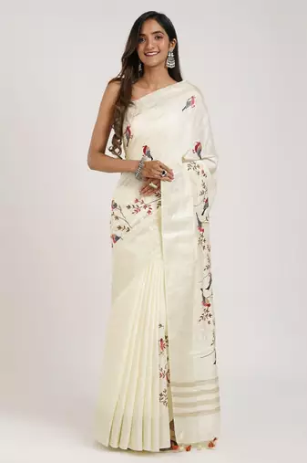 Floral printed saree