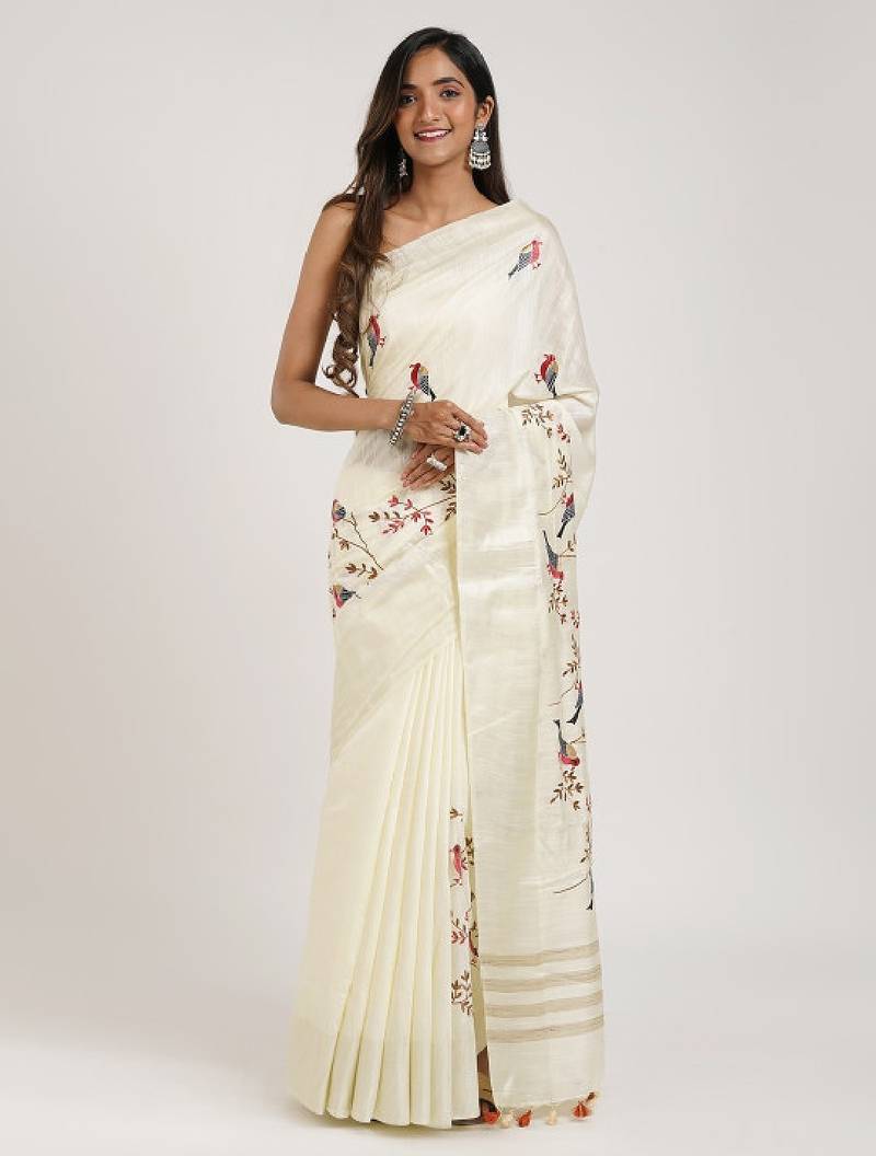 Floral printed saree