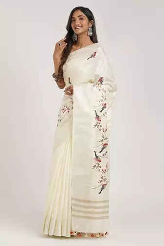 Floral printed saree