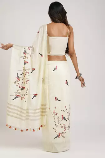 Floral printed saree