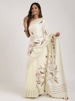 Floral printed saree 4
