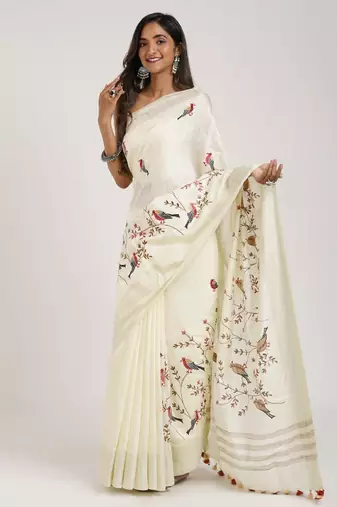 Floral printed saree