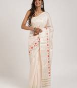 Floral embroidered saree