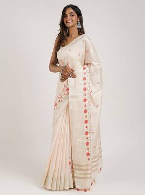 Floral embroidered saree 2