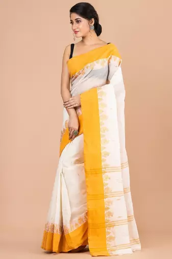 Pure cotton taant saree