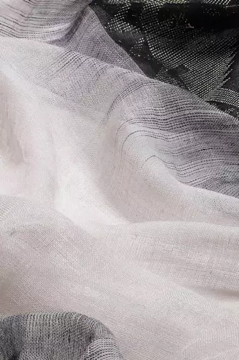 Handloom floral pure linen jamdani saree