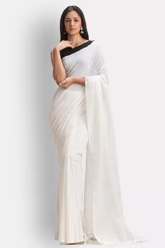 Checked pure cotton saree