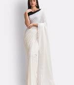 Checked pure cotton saree