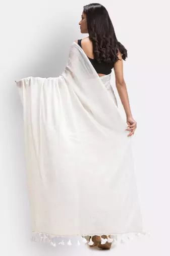 Checked pure cotton saree