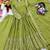 parrot green heavy cording embroidery dori and sequin work silk blend gown set
