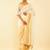 Beige striped pure chiffon saree