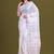 Ethnic motifs woven design pure linen saree