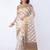 Striped woven design zari organza banarasi saree