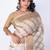 Striped woven design zari organza banarasi saree