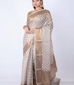 Woven design zari organza banarasi saree