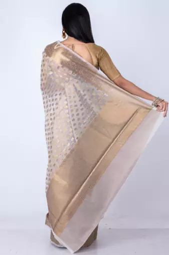 Woven design zari organza banarasi saree