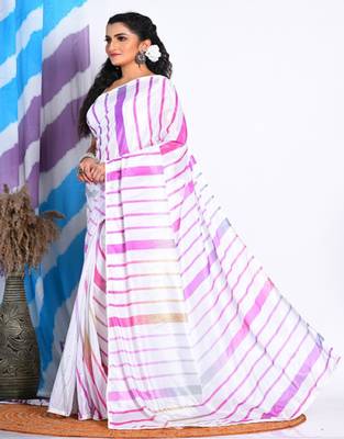 Striped printed saree 2