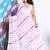 Striped printed saree