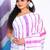 Striped printed saree