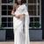 White & gold-toned zari pure cotton solid saree