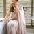 Beige solid cotton blend saree
