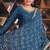 navy blue silk blend  embroidered sequins palazzo suit festive wear for women's