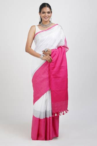 Colourblocked saree