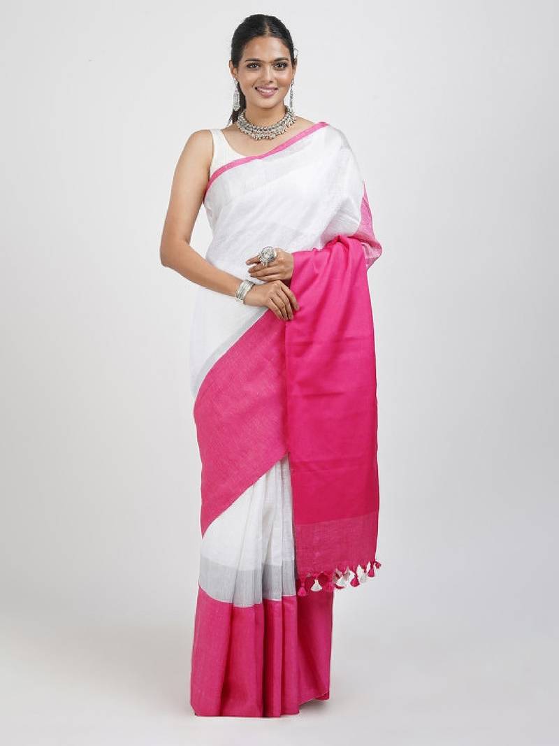 Colourblocked saree